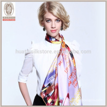 Wholsale muslim hijab 100 satin silk square scarf